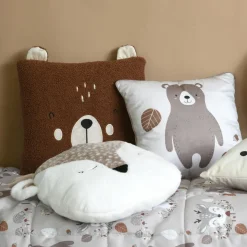 STOF Coussin enfant carré (40 x 40 cm) Gabin Taupe Best