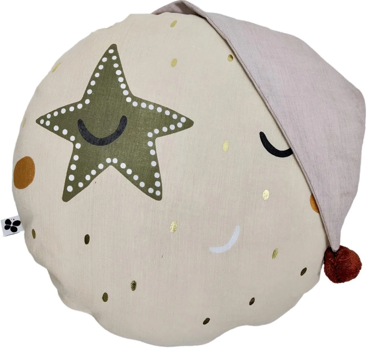 L'effet papillon Coussin enfant rond coton (40 cm) Sky Dream Multicolore Clearance