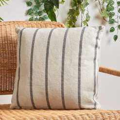EMINZA Coussin extérieur carré toile de coton (50 x 50 cm) Ocealys Gris Anthracite Outlet