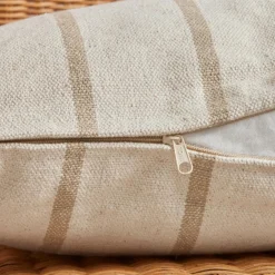 EMINZA Coussin extérieur carré toile de coton (50 x 50 cm) Ocealys Beige Discount