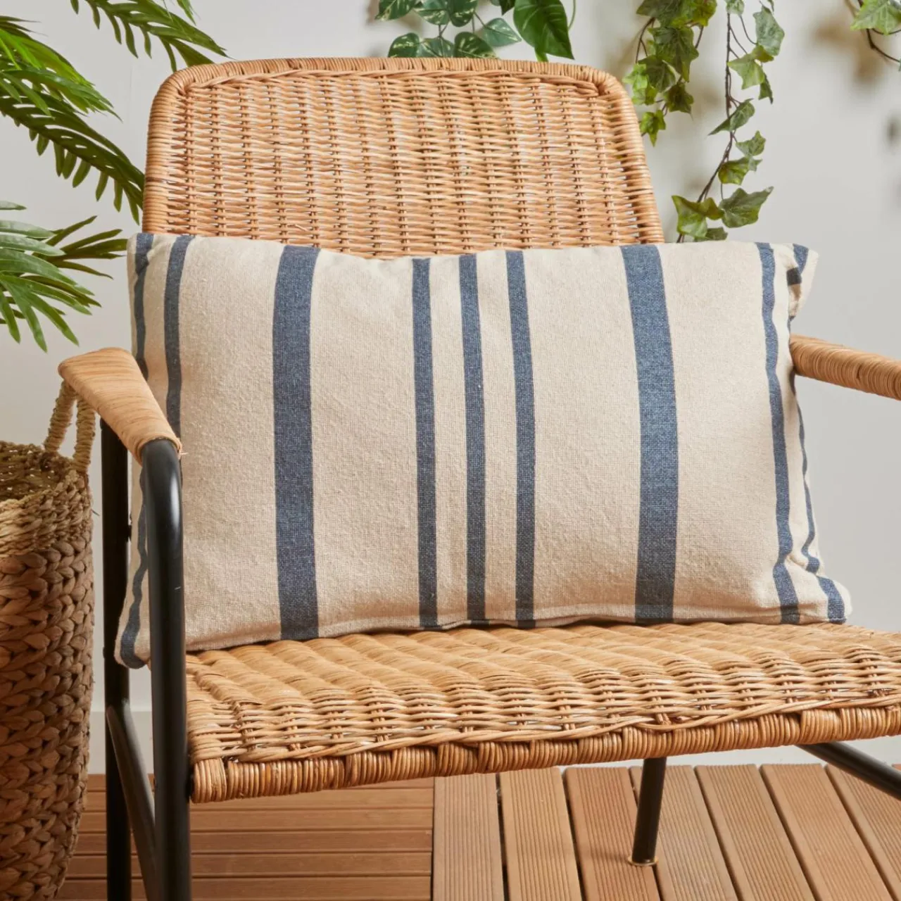 EMINZA Coussin extérieur rectangulaire (40 x 60 cm) Nautira Bleu marine Best