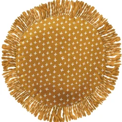 L'EFFET PAPILLON Coussin Lion rond enfant (40 cm) Charlie Multicolore New