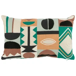 Atmosphera, cru017dateur d'intu017drieur Coussin rectangulaire brodé (30 x 50 cm) Mala Multicolore Hot