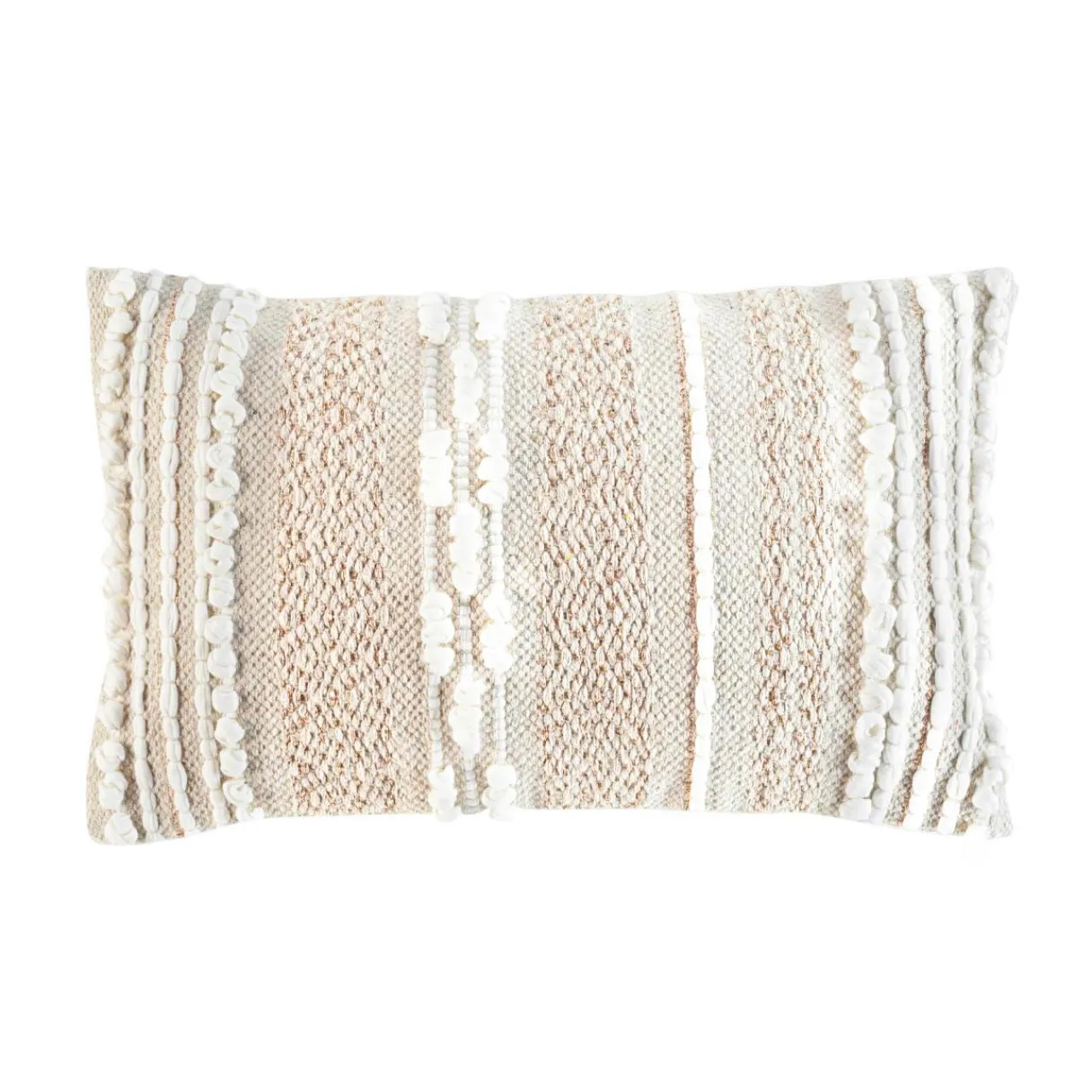 douceur d'intu017drieur Coussin rectangulaire coton (30 x 50 cm) Blanca Beige Clearance