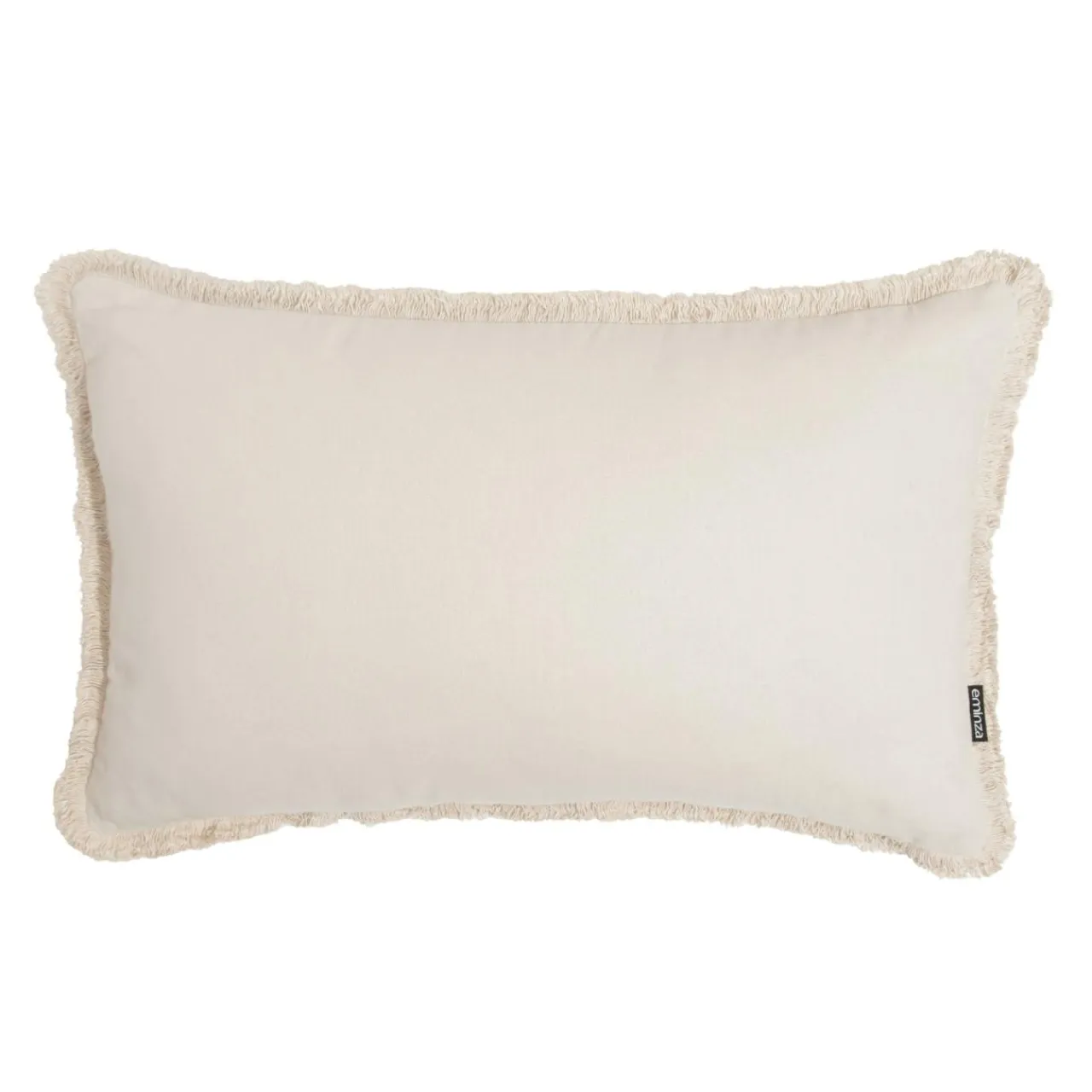 EMINZA Coussin rectangulaire coton (40 x 60 cm) Pixel franges Beige Best