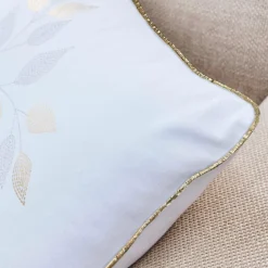 douceur d'intu017drieur Coussin rectangulaire coton (40 x 60 cm) Duchesse Blanc Clearance