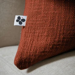 L'EFFET PAPILLON Coussin rectangulaire coton (40 x 60 cm) Sixtine Terracotta New