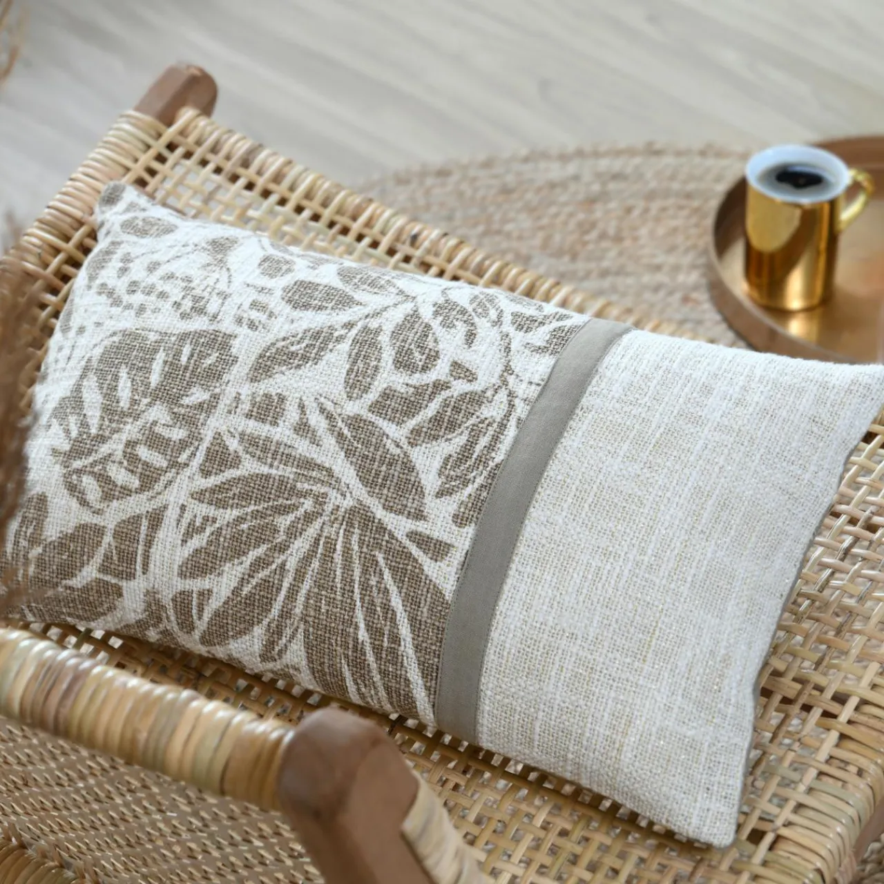 STOF Coussin rectangulaire coton (30 x 50 cm) Hemera Taupe Online