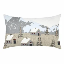 LOVELY CASA Coussin rectangulaire coton (30 x 50 cm) Cornouailles Gris Outlet