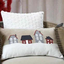 LOVELY CASA Coussin rectangulaire coton (30 x 50 cm) Cornouailles Beige Best
