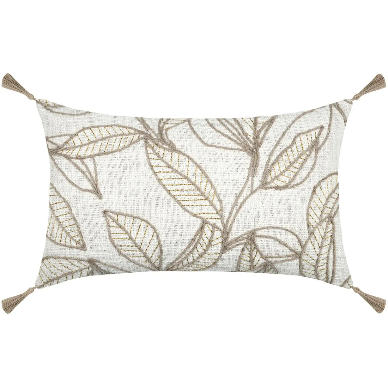STOF Coussin rectangulaire coton (30 x 50 cm) Hemera Ecru Beige Discount