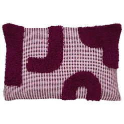 Atmosphera, cru017dateur d'intu017drieur Coussin rectangulaire coton (38 x 58 cm) Poppy Violet New