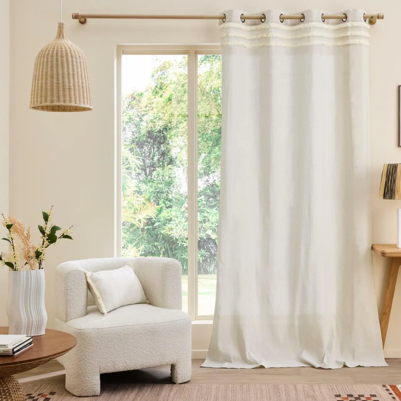 douceur d'intu017drieur Coussin rectangulaire coton (30 x 50 cm) Vertis Beige Clearance