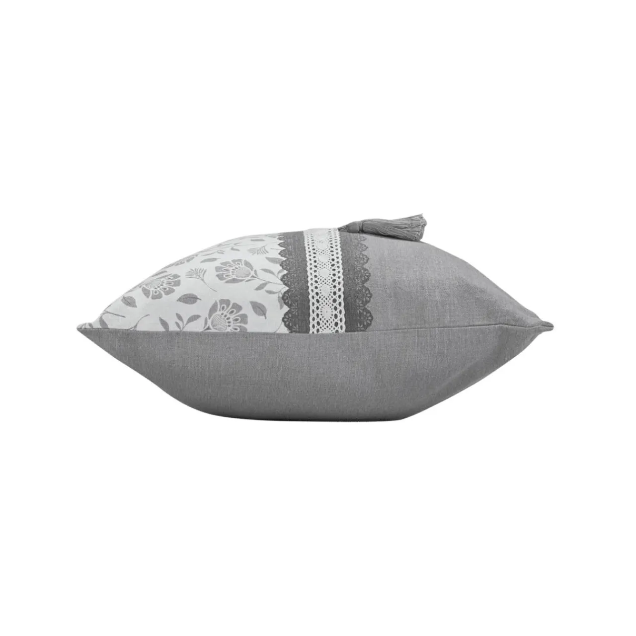 douceur d'intu017drieur Coussin rectangulaire coton (40 x 60 cm) Flavie Gris Sale