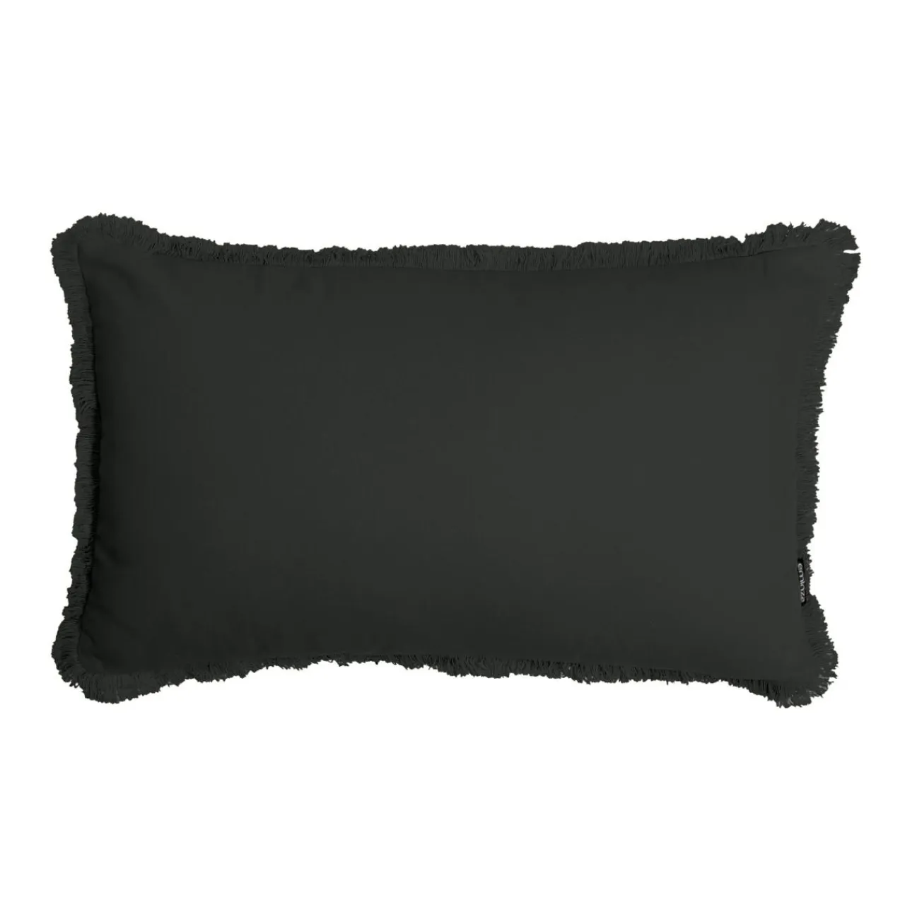 EMINZA Coussin rectangulaire coton (40 x 60 cm) Pixel franges Noir