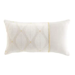 douceur d'intu017drieur Coussin rectangulaire coton (30 x 50 cm) Maho Blanc