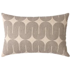 douceur d'intu017drieur Coussin rectangulaire coton (40 x 60 cm) Ondine Noir Hot
