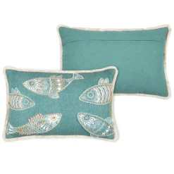STOF Coussin rectangulaire coton (35 x 50 cm) Barbade Vert céladon New