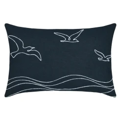 STOF Coussin rectangulaire coton (40 x 60 cm) Bordemer jeans Bleu Sale