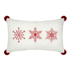 STOF Coussin rectangulaire effet fausse fourrure (30 x 50 cm) Bessey Rouge