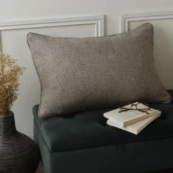 EMINZA Coussin rectangulaire effet chiné (40 x 60 cm) James galet Gris Online