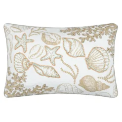 STOF Coussin rectangulaire en coton (35 x 50 cm) Barbade Blanc