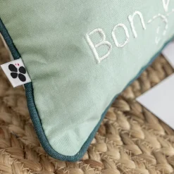 L'EFFET PAPILLON Coussin rectangulaire enfant coton (30 x 50 cm) Petits papiers e Bleu Discount