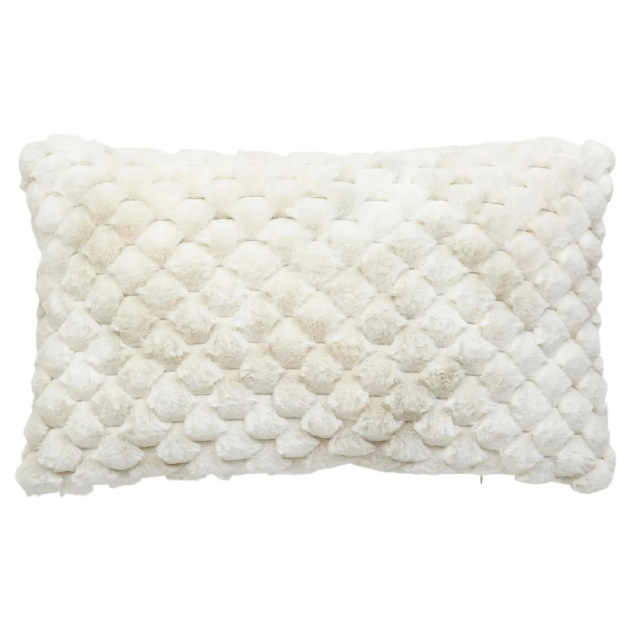 Atmosphera, cru017dateur d'intu017drieur Coussin rectangulaire fausse fourrure (38 x 58 cm) Adriel Beige Hot