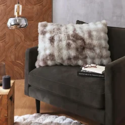 EMINZA Coussin rectangulaire fausse fourrure (50 x 80 cm) Toronto Taupe Best