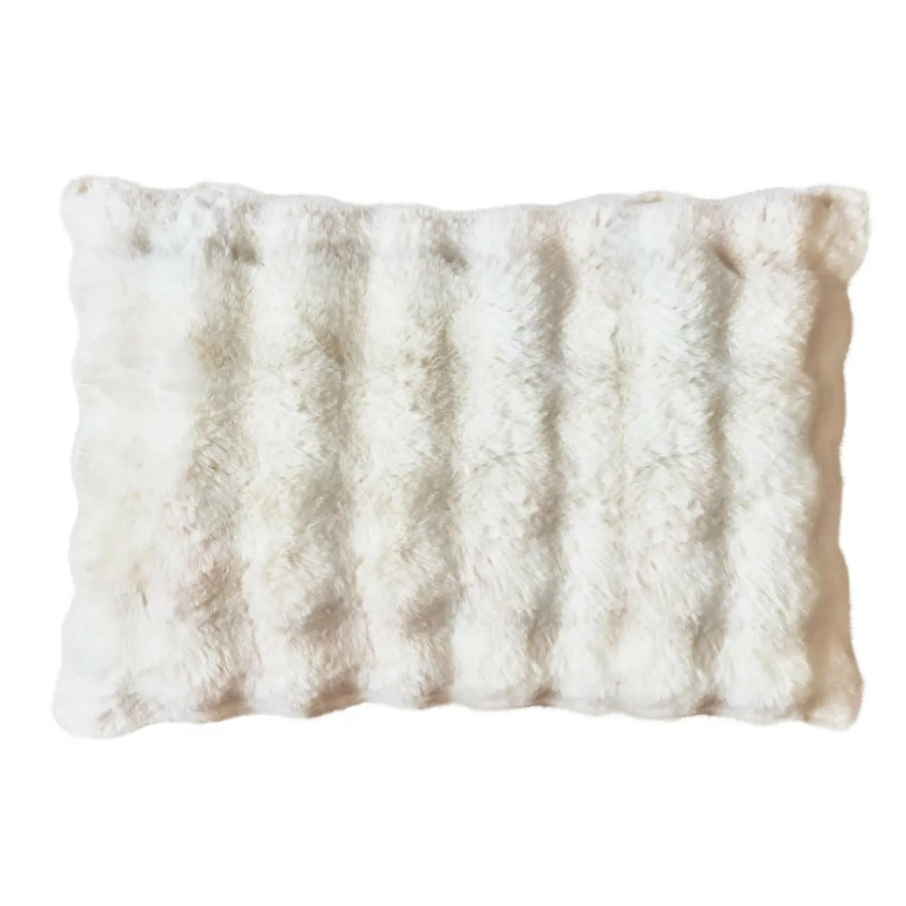 EMINZA Coussin rectangulaire fausse fourrure (50 x 80 cm) Toronto Ivoire Online