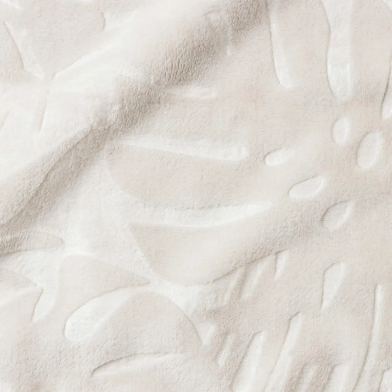 EMINZA Coussin rectangulaire flanelle (40 x 60 cm) Flore Ecru Clearance