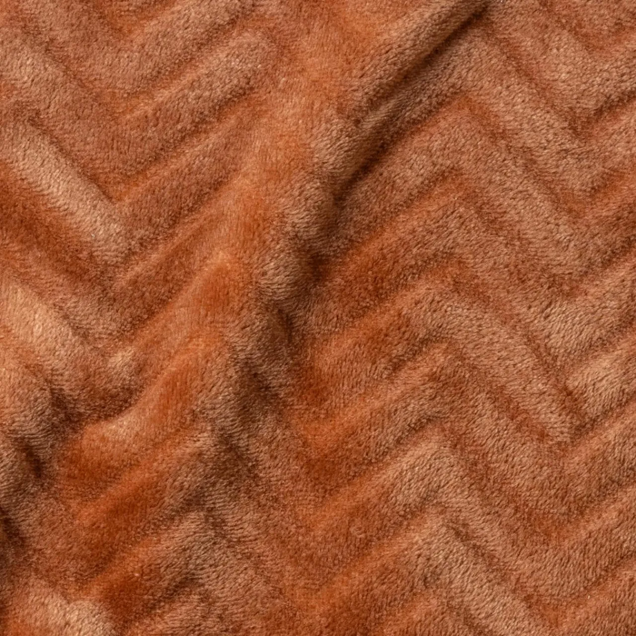 EMINZA Coussin rectangulaire flanelle (40 x 60 cm) Zag Cuivre Sale