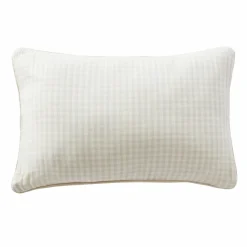 EMINZA Coussin rectangulaire gaze de coton (40 x 60 cm) Gaïa vichy Beige Best