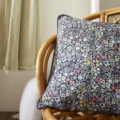 EMINZA Coussin rectangulaire gaze de coton (40 x 60 cm) Elya Violet Best