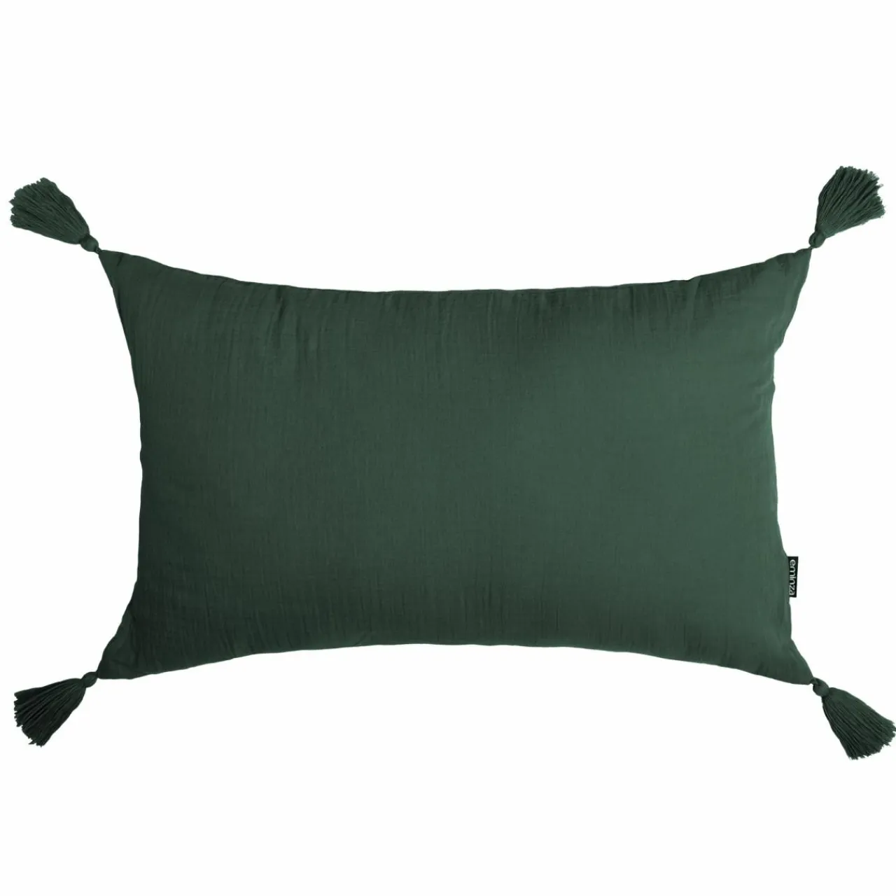 EMINZA Coussin rectangulaire gaze de coton (40 x 60 cm) Gaïa Vert sapin Online