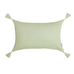 EMINZA Coussin rectangulaire gaze de coton (40 x 60 cm) Gaïa Vert tilleul New