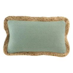 DOUCEUR D'INTERIEUR Coussin rectangulaire jute et coton (30 x 50 cm) Akina Vert sauge Best