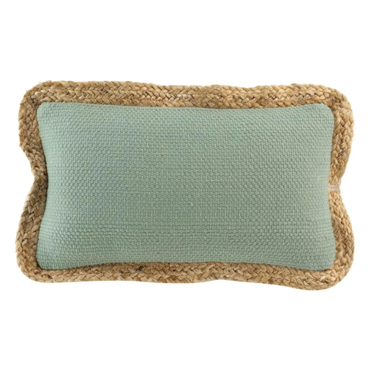 DOUCEUR D'INTERIEUR Coussin rectangulaire jute et coton (30 x 50 cm) Akina Vert sauge Best