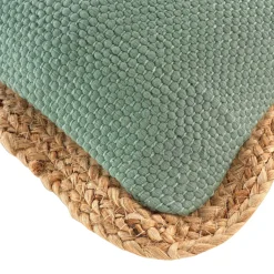 DOUCEUR D'INTERIEUR Coussin rectangulaire jute et coton (30 x 50 cm) Akina Vert sauge Best