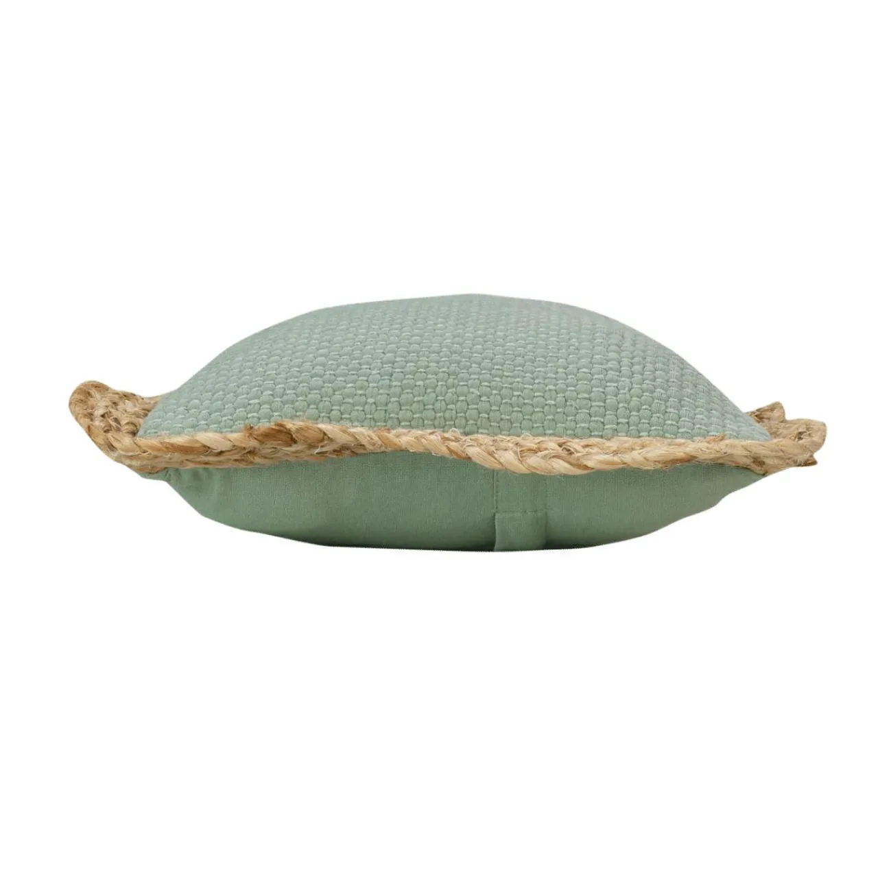 DOUCEUR D'INTERIEUR Coussin rectangulaire jute et coton (30 x 50 cm) Akina Vert sauge Best