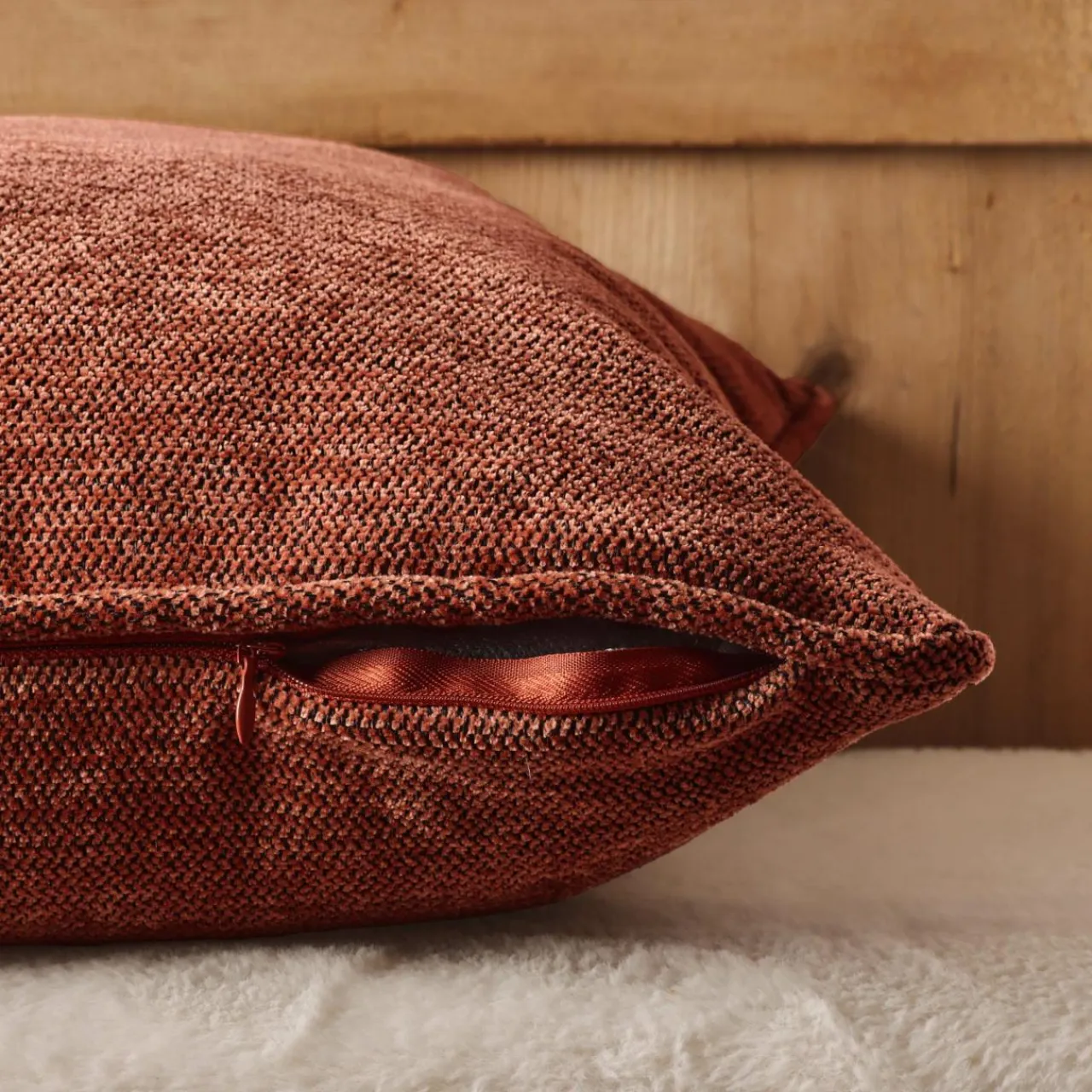 EMINZA Coussin rectangulaire tissé (40 x 60 cm) Magnus Terracotta Discount
