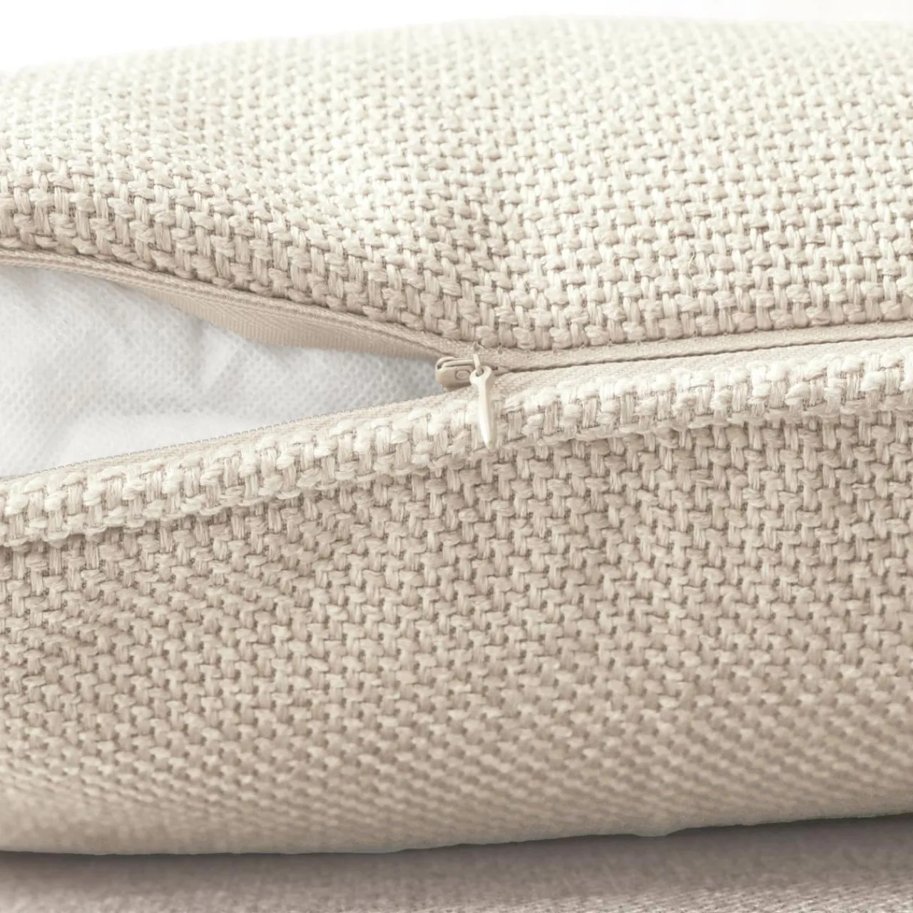 EMINZA Coussin rectangulaire tissé (40 x 60 cm) Alba grège Beige Discount