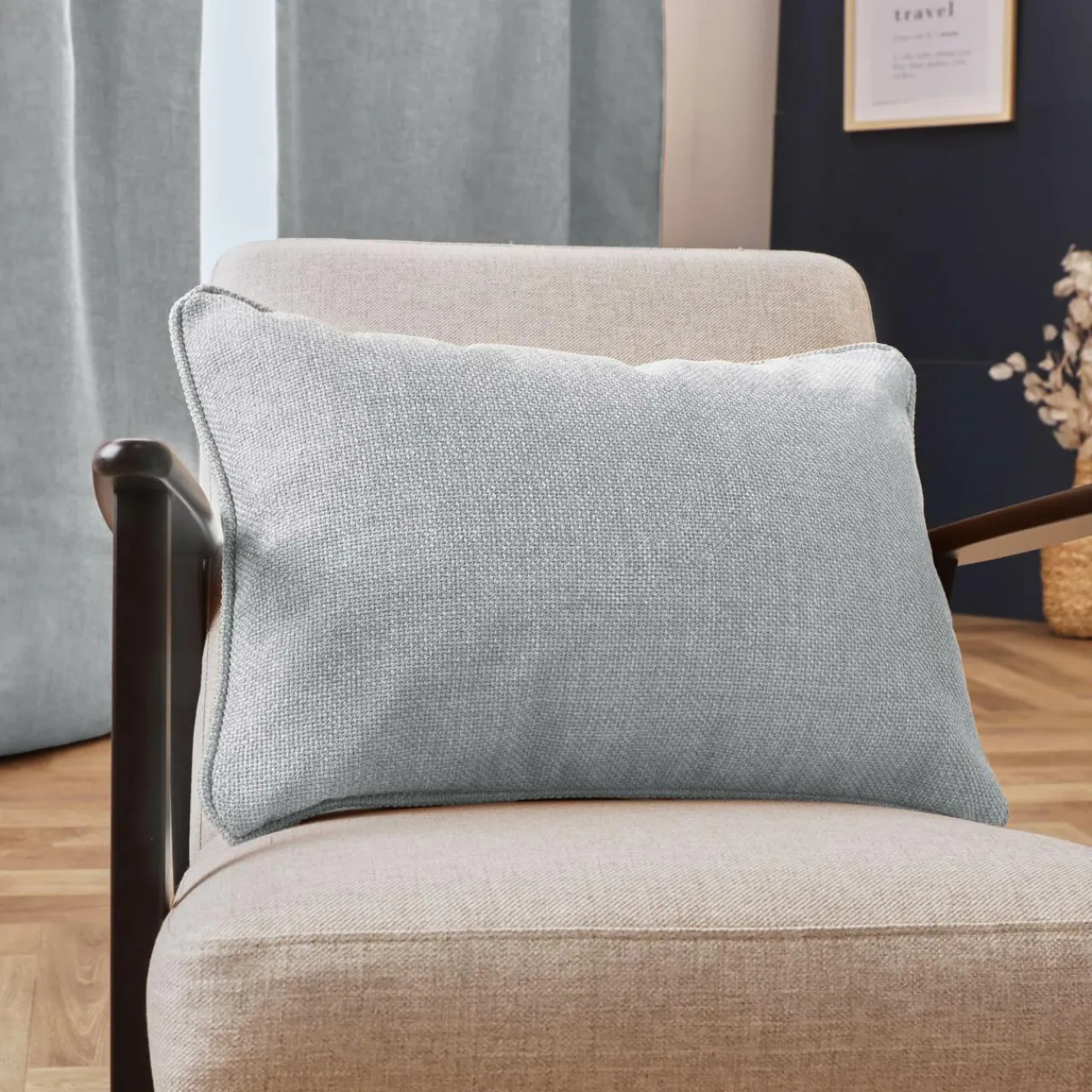 EMINZA Coussin rectangulaire tissé (40 x 60 cm) Alba Gris Best