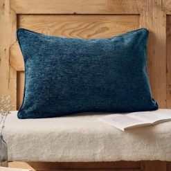 EMINZA Coussin rectangulaire tissé (40 x 60 cm) Magnus Bleu nuit Outlet