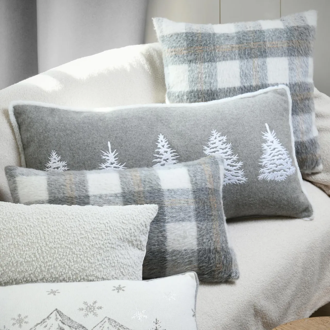STOF Coussin rectangulaire (30 x 50 cm) Gresy Ivoire New