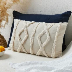 DOUCEUR D'INTERIEUR Coussin rectangulaire (30 x 50 cm) Safira Ecru Online