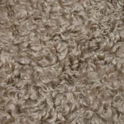 STOF Coussin rond bouclette (40 cm) Cosylife Taupe Clearance