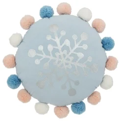 Atmosphera createur d'interieur for kids Coussin rond enfant (35 cm) Hiver Bleu Online
