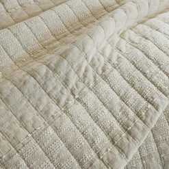 EMINZA Couvre-lit coton matelassé (220 x 240 cm) Lena sable Beige Clearance