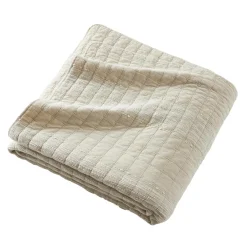 EMINZA Couvre-lit coton matelassé (240 x 260 cm) Lena sable Beige Clearance